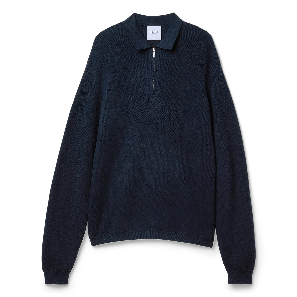Grand Collection Knit Quarter Zip Sweater (Midnight Navy)