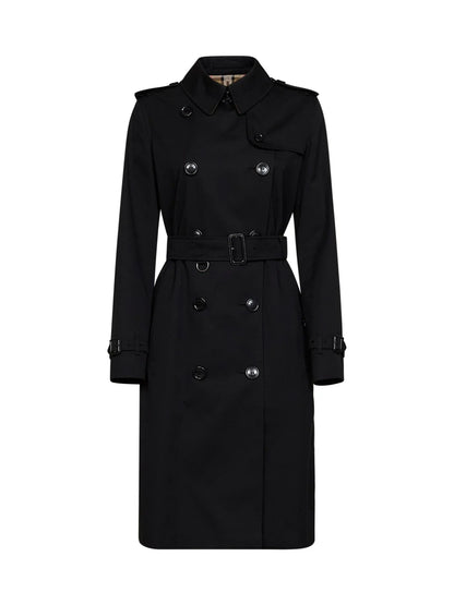 Burberry Kensington Trench Coat — Black