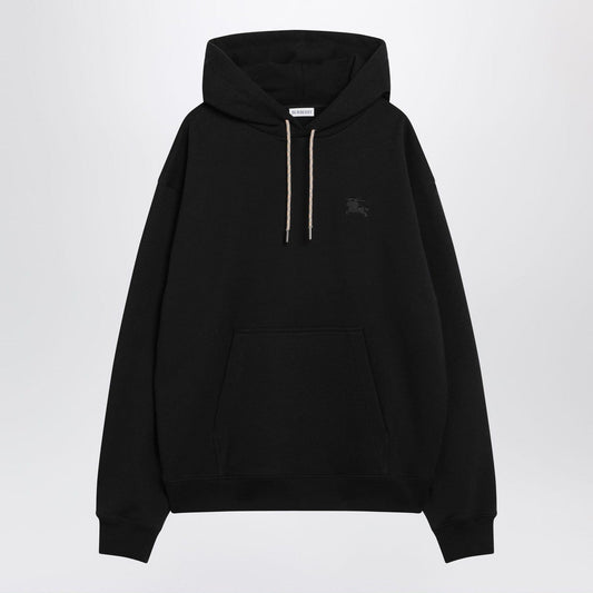 Burberry - Black sweatshirt with Check-pattern inserts
