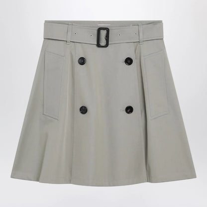 Burberry - Beige trench mini skirt in gabardine