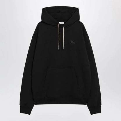 Burberry - Black sweatshirt with Check-pattern inserts